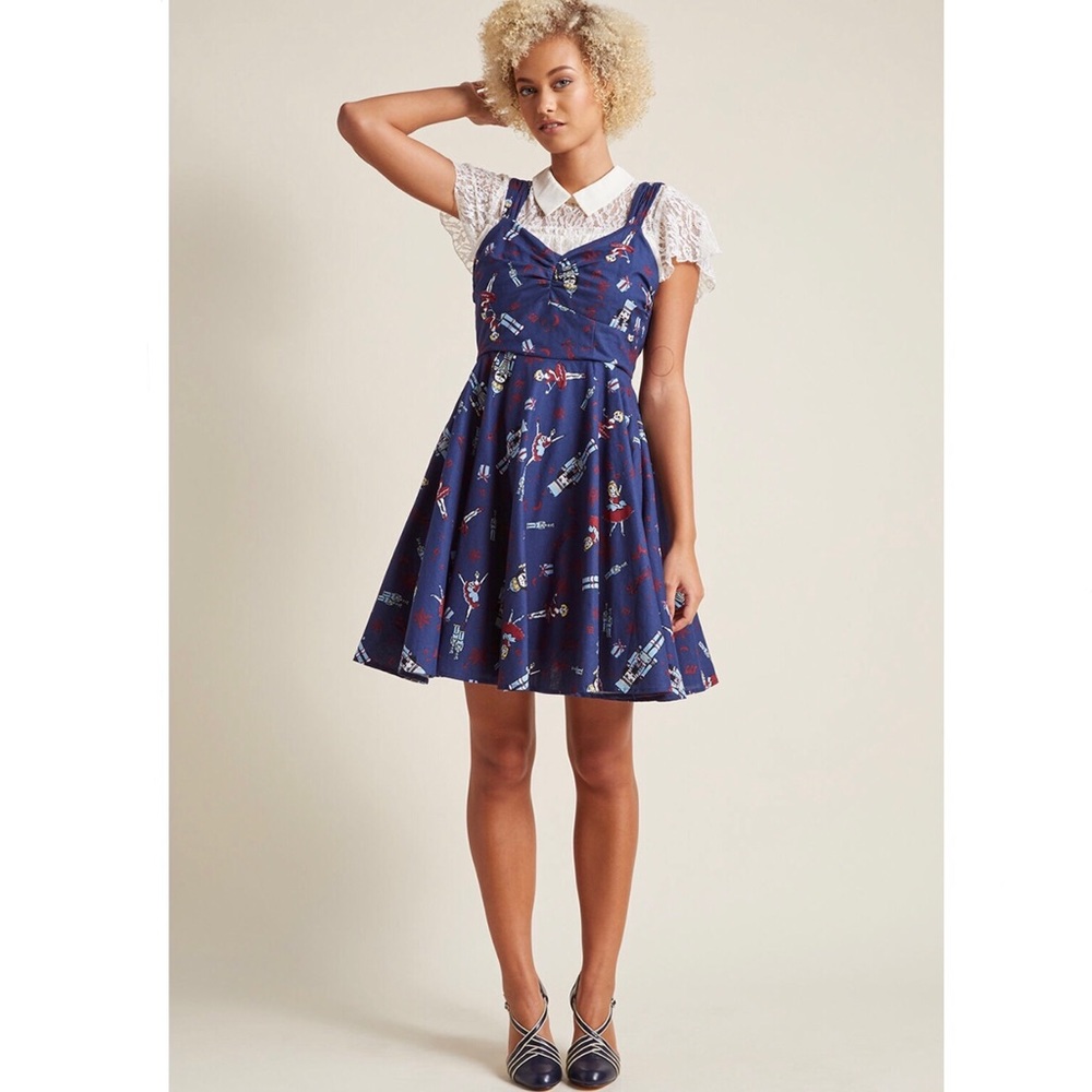 Heartfelt Invitation A-Line Dress in Nutcrackers